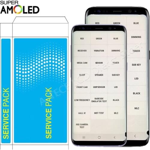 Original AMOLED G960 LCD For Samsung S9 LCD Display Touch screen With Frame For Galaxy S9 Plus SM-G960 G965 LCD With Black spot