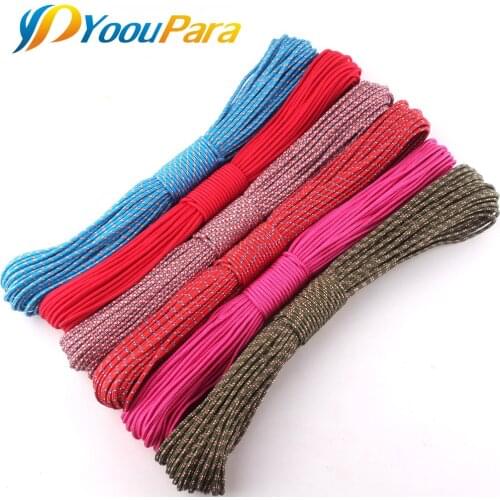 YoouPara 3mm 50 meters Paracord 1 Strand Parakord cord Outdoor Survival Equipment Clothesline DIY Bracelet Rope