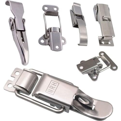 Free shipping metal hasp Stainless steel buckle box fastener insurance clasp Industrial equipment lock padlock Bag hardware Part