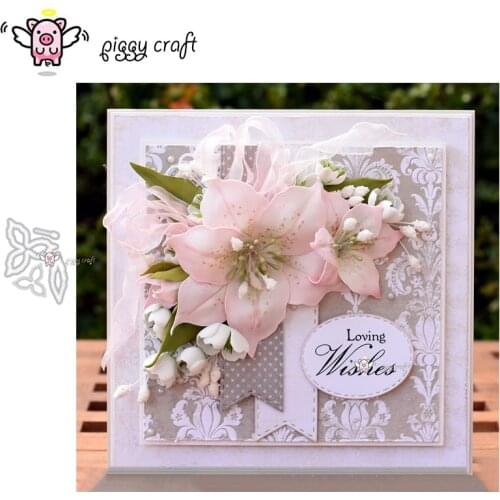 Piggy Craft metal cutting dies cut die mold Sharp flower decoration Scrapbook paper craft knife mould blade punch stencils dies