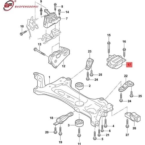 Rubber Mounts Motor Mounting 3QG199555C Engine Support