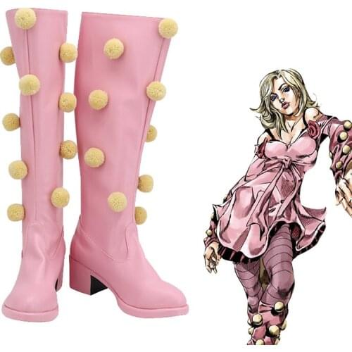 JoJos Bizarre Adventure Lucy Steel Cosplay Boots Shoes Halloween Cosplay Prop Custom Made