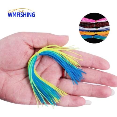 10Bundle Silicone Rubber Skirt Trailer Replacement for Slider Jigs Tai Kabura Octopus Squid Snapper Jigging Fishing Lure Peche
