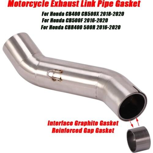 Motorcycle Link Tubes Connect Interface Graphite Gasket Reinforced Gap Gasket Silp on For CB400 CB500X CB500F CBR400 CBR500R