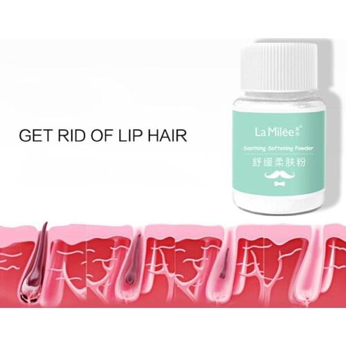 30g + 20g Soothing Softening Cream + Powder Hair Removal Moustache Bleaching Beard Stop Smooth Agent Cream Soft Non-Permane Y9L6