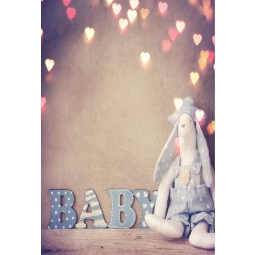 VinylBDS photo background Valentines Day Love Backdrop Cute Toys Wood Floor Photography Backdrop for Couple