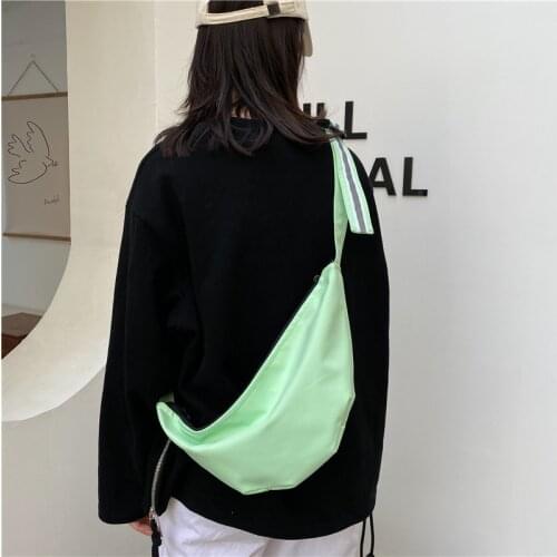 Women Large-capacity Crossbody Messenger Bags Orange Leisure One-shoulder Backpack Zipper Hobos Casual Travel Shopping Bag