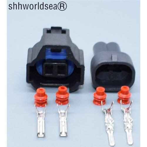 Worldgolden 2 Way Male Female Injector Plug Connector for Toyota Mazda connector includes terminals and seals 4AGE RB26 3SGE