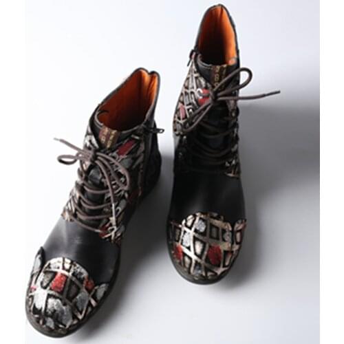 2021 Fashion boots New Leather Leisure Short Boots Fashion Leather Shoes Women Shoes Shoelaces Design