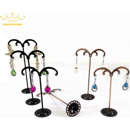 3Pcs/Set Metal Jewelry Organizer Holder Rack Black Antique M-Shape Earring Stud Bracelet Organizer Ornament Hanger Stand Holder