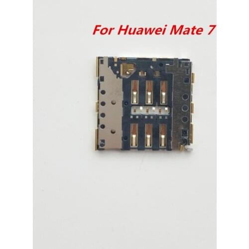 50pcs/Lot SIM Card Reader Connector Holder Tray Slot Socket for Huawei Mate 7