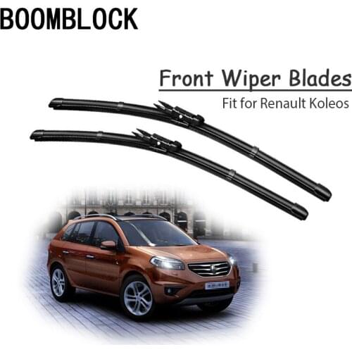 BOOMBLOCK 2PCS High Quality Front Windshield Wiper Blades For Renault Koleos 2015 2014 2013 2012-2008 Accessories