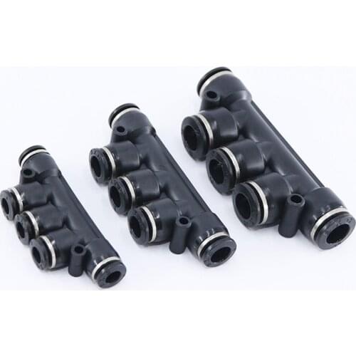 Black PK series Pneumatic Fittings For 4/6/8/10/12mm Air Pipe Fittings Hose Tube Straight Fittings