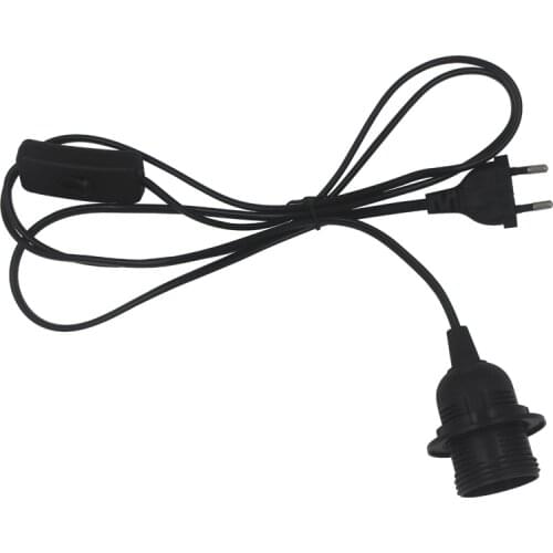 Lamp Bases E27 Full Teeth Switch-Wire EU US plug for Pendant LED Bulb Hanglamp Suspension Socket Holder 1.8M Power Cord Cable