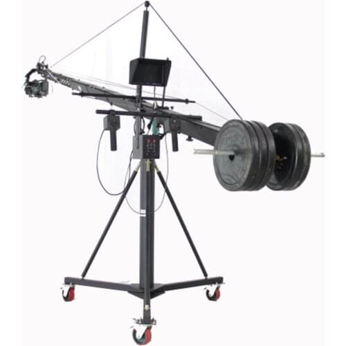 Jimmy jib camera crane 154mm triangle jib body with 2 axis loading capacity 16kg remote head