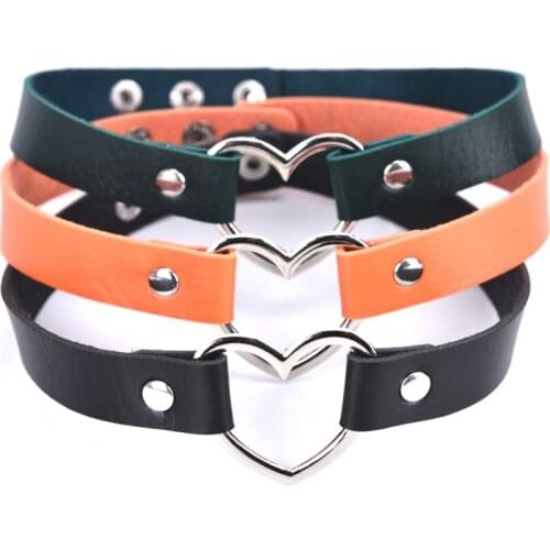 Fetish Slave Bondage Neck Collar PU Leather Punk Rivets Necklace BDSM Bondage Restraints Sex Collar Erotic Accessories