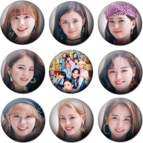 KPOP NiziU Ayaka Mako Maya Rio Rima Miihi Mayuka Riku New Album Badge With U Brooch Nizi lapel pin Wholesale new badge pins