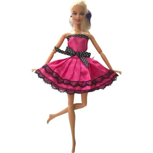 NK 2020 Newest Doll Dress Beautiful Handmade Party ClothesTop Fashion Dress For Barbie Noble Doll Best Child Girls'Gift 056A