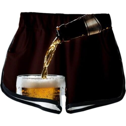 Beer day 3D New Clothes 2019 Casual 3D Print Women summer sexy shorts 2019 Casual Cool Ladies Hot top sale Shorts Plus Size xxl