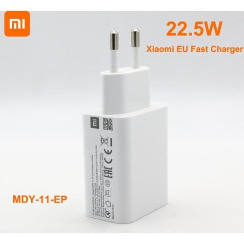 Original Xiaomi Mi MDY-11-EP 22.5W QC3.0 Fast USB C Wall Charger Type C Cable For Mi 9 8 9T Lite se CC9 Pro Redmi Note 9S K30