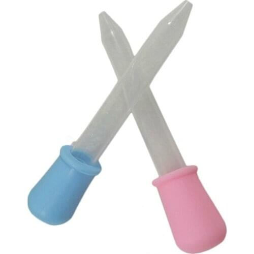 4pcs 5ml Transparent Burette Dropper for Lab Supplies Baby Feeding Medicine Dropper Random Color