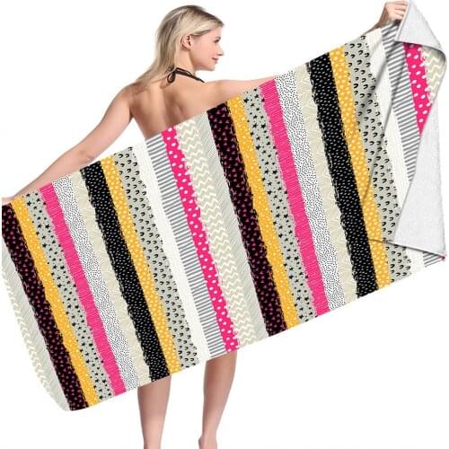 Geometric Printed Microfiber Beach Towel Outdoor Water Sport Swimming Surf Portable Bath Towels Swim Chair Cover Blanket