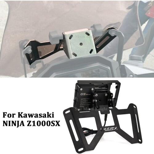 For Kawasaki Ninja Z1000SX Z 1000 SX Front windshield Phone Stand Holder Phone GPS Navigaton Plate Bracket smart phone support