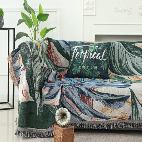 Europe Style Sofa Throw Blanket Cotton Thread Knitted Blanket With Tassel Geometry Bohemian Sofa Cover Bed Blanket Home Decor