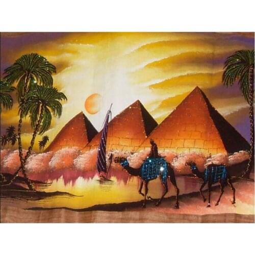 Full Square round 5D Diamond Painting Egyptian Pyramids Diamond embroidery camel picture rhinestones Mosaic Diamond Cross-Stitch