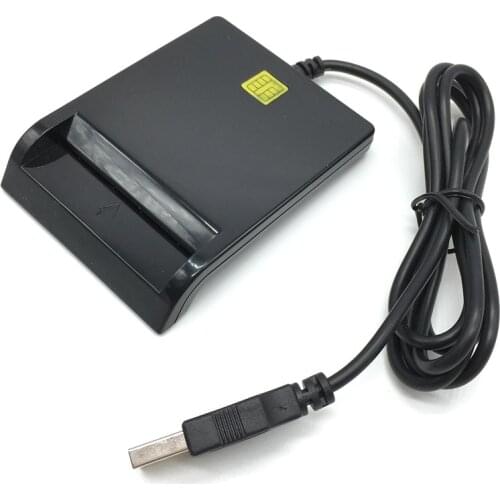 ISO7816 Contact EMV eID Smart Chip Card Reader Writer Programmer #N68 CAC Smart Reader + Test Card + CD Driver