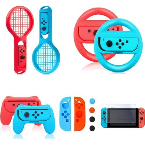 Controller Hand Grips Joy-Con Case Tennis Racket Steering Wheel For Nintend Switch Handle NS N-Switch Game Console Accessories