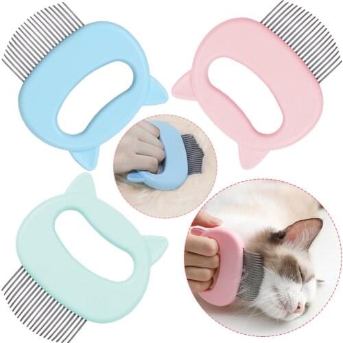Pet Massage Brush Shell Shaped Handle Pet Grooming Massage Tool To Remove Loose Hairs Only For Cats