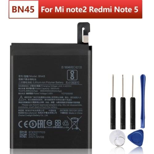 Original XIAOMI BN45 Replacement Battery For Xiaomi Mi Redmi Note 5 Redmi note5 Redrice Note5 Authentic Phone Batteries 4000mAh