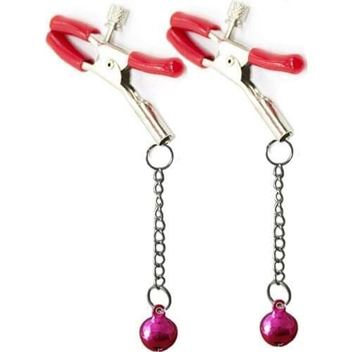 Nipple Clamps Breast Clamps Fantasy with Bell Metal Chain BDSM Adult with Sex Toys for Women
