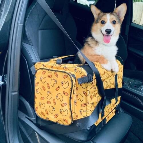 Pet Dog Car Carrier Seat Bag Foldable Waterproof Mesh Bags Carrying Cat Basket Travel Mat Puppy Cage