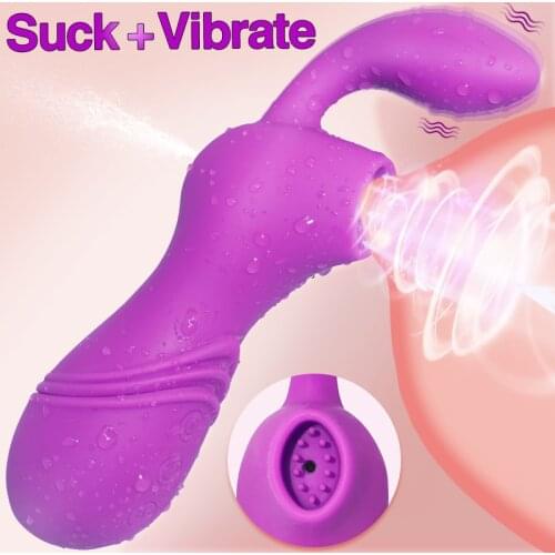Rabbit Sucking Vibrators G-Spot Vagina Clitoral Stimulator Strong Suction Sucker Massager Female Masturbator Sex Toys For Women