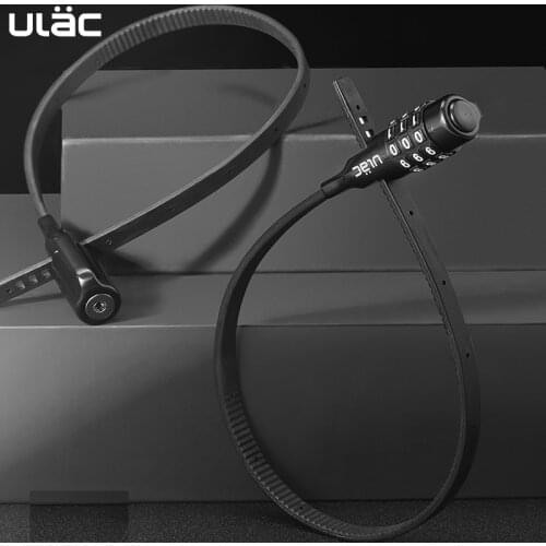 ULAC Bicycle Lock MTB Road Bike Lock Cycling Lock Safety Password Anti-Theft Helmet Lock 2 Keys Outdoor Cycling Accessories