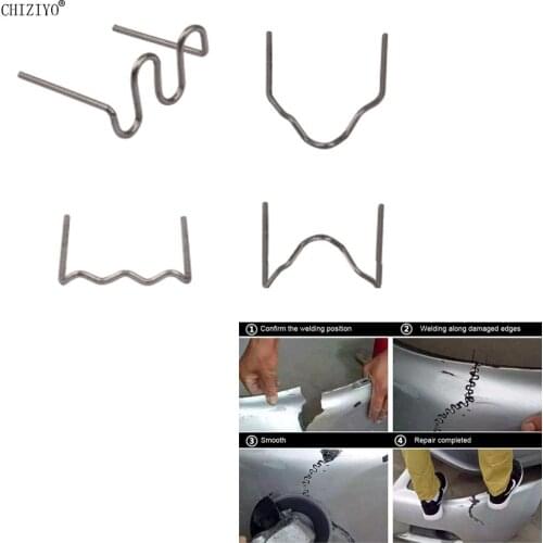 Car Bumper Welding Wire Clip Pin Nail 0.6mm 0.8mm Wave Stainless Steel Welding Machine Auto Plastic Repair Hot Melt Gun Patch