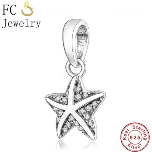 FC Jewelry Fit Original Charm Bracelet 925 Sterling Silver Sea Starfish Mix Zirconia Bead For Making Women Dangle Berloque 2021
