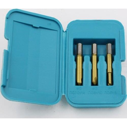 ZtDpLsd 3Pcs Screw Bolt Remover Titanium Coated Easy Broken Rusted Stripped Spanner Drill Out Power Extractor Tools