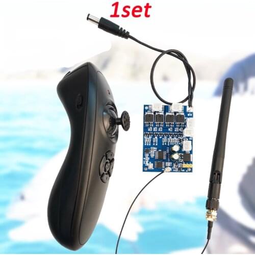 1set RC Bait Boat Radio System Replacement Transmitter Receiver w/Cruise Control System Gyro Driving Straight Remote Controller