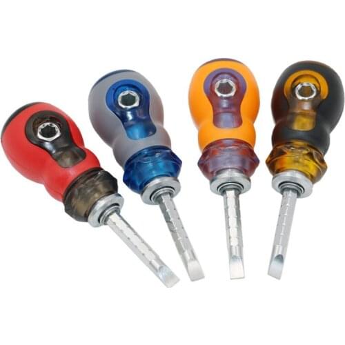 1pcs Portable Double Head Changable Strong Magnetic Screwdriver Flat Phillips Woodworking Electrician Household Car Repair Tool