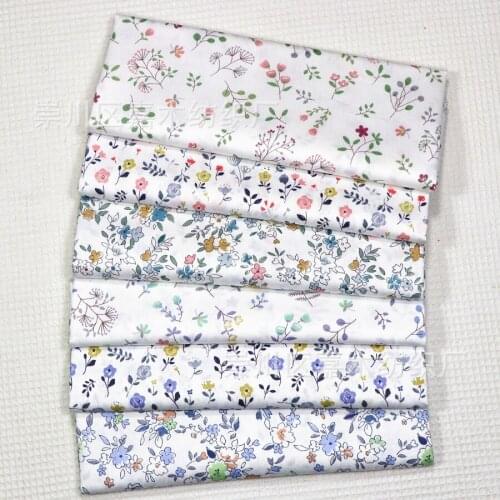 160x49cm white floral twill cotton fabric, making bedding home decoration clotn 160g/m