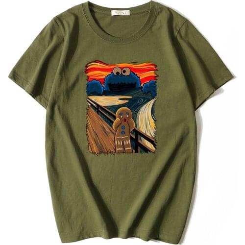 2021 Summer 100% Cotton Mens T-shirt Cartoon Print Men Short Sleeve Tshirt Tops Soft Comfortable Men Women Tee