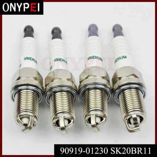 4pcs/lot Iridium Spark Plugs 90919-01230 SK20BR11 For Toyota Avensis RAV4 camry prius 9091901230
