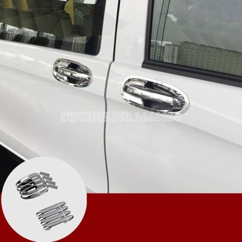 ABS Car Door Handle & Handle Bowl Cover 16pcs For Benz V-Class W447 2014-2018 Car accesories interior Car decoration