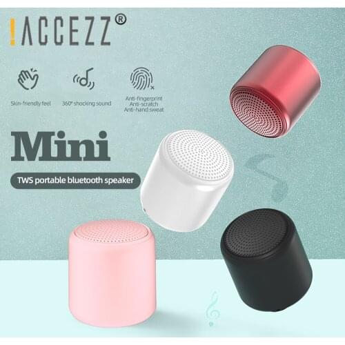 !ACCEZZ 2020 Mini Speaker Portable Wireless Speakers Bluetooth 4.1 Stereo Bass Outdoor Home Creative Macaron Audio Loudspeaker