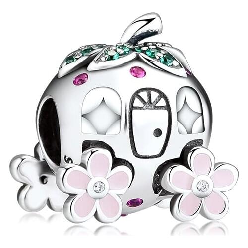 BEADS for Jewelry Making BraceletS Cinderella Strawberry cHarMs 100% 925 OrigiNal Sterling Silver Jewerly Free Shipping