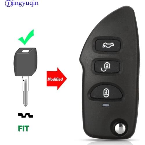 Jingyuqin Key Shell Case For Hyundai Trajet XG Sonata Sonica Santa Fe (Gen 1/SM) For Kia Magentis Optima Sorento 2002-2009