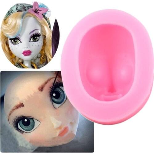 DIY Human Face Silicone Mold Cupcake Topper Fondant Cake Decorating Tools Chocolate Gumpaste Mould Polymer Clay Resin Molds